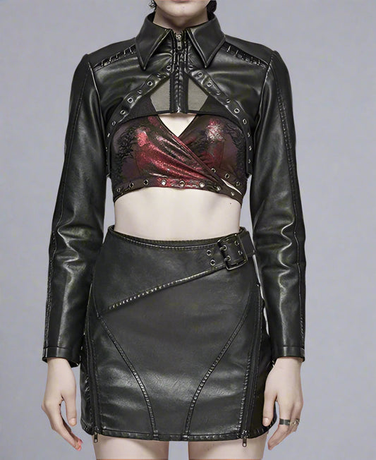 Women's  Leather Short Jacket
