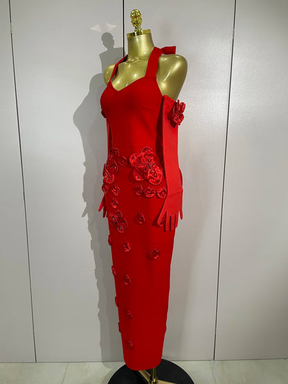 3D Flower Sandra Dress