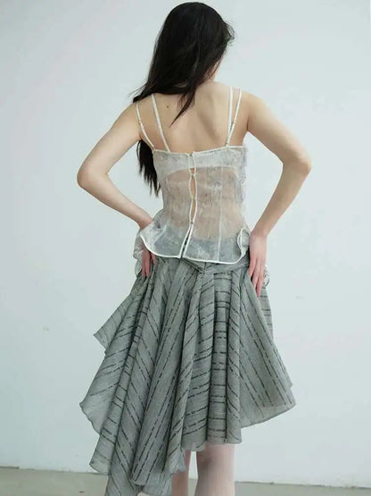 Gray Lace TR Skirt