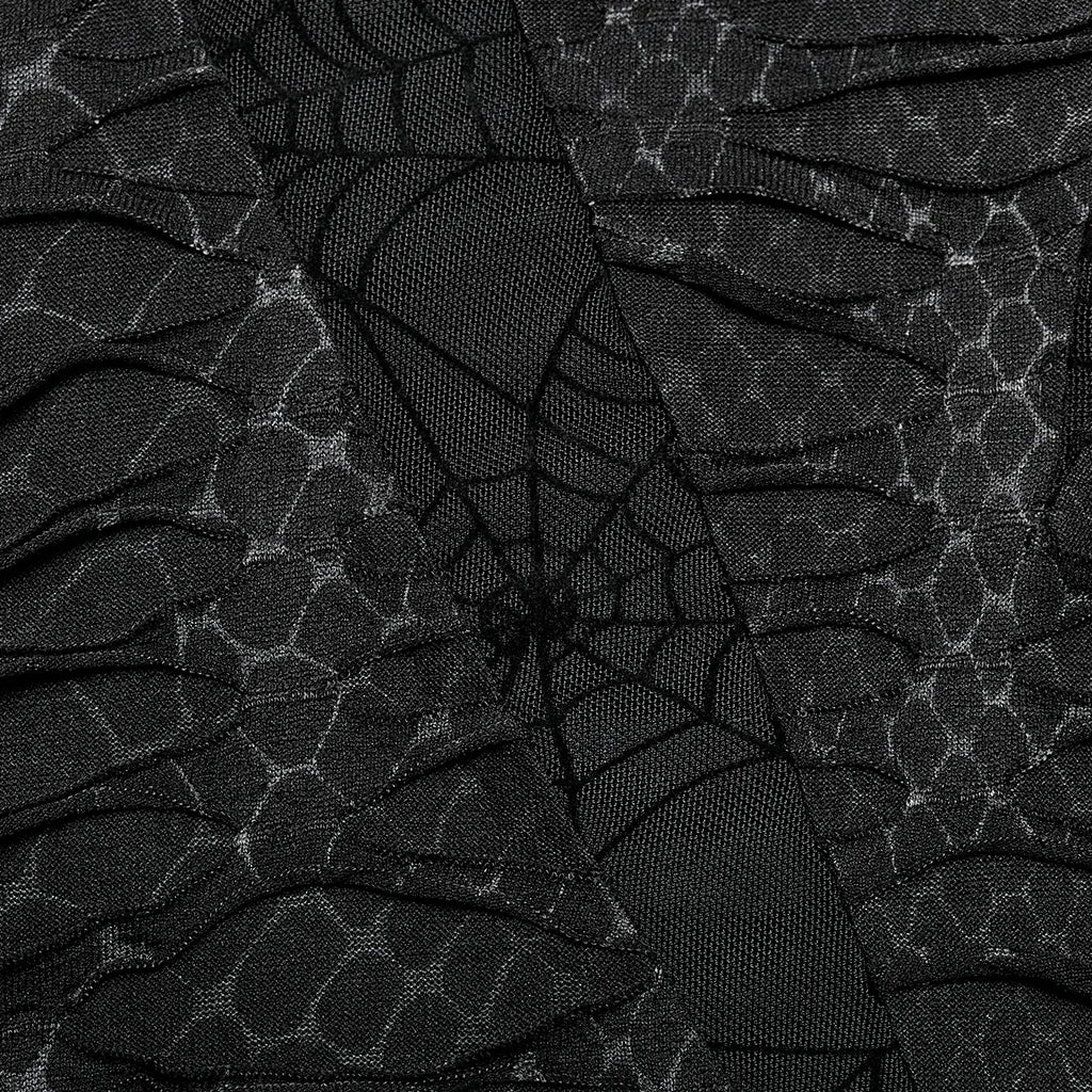 Men's Gothic Asymmetric Sharp Teeth Mesh Vest  Top
