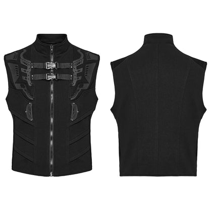 Men's Cyberpunk Wide Shoulder Personalized Vest