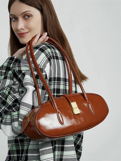Baguette Genuine Leather Shoulder Bags