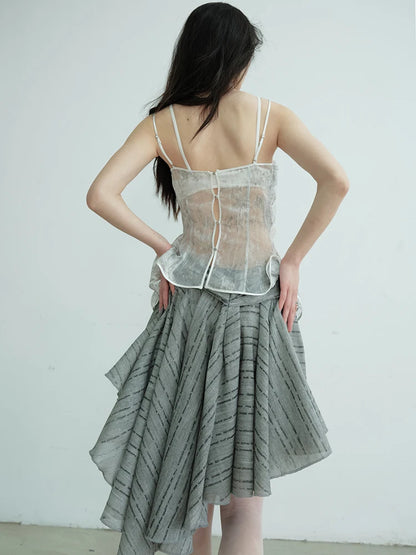 Gray Lace TR Skirt