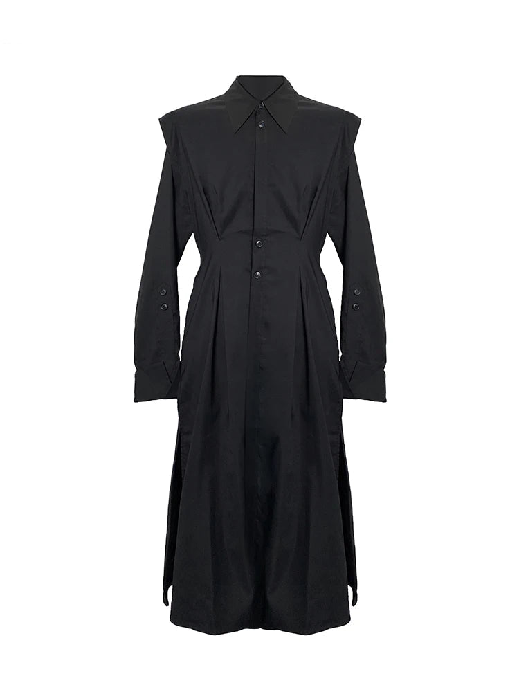 Blue Moon Fashion  Long Black Coats for Men Luxury Designer