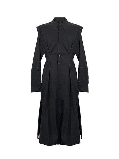 Blue Moon Fashion  Long Black Coats for Men Luxury Designer