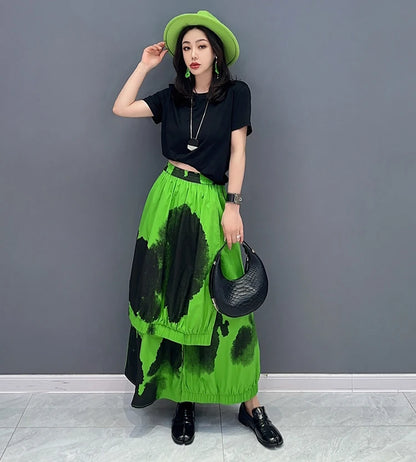 Solo Painted Fashion Streetwear Skirt