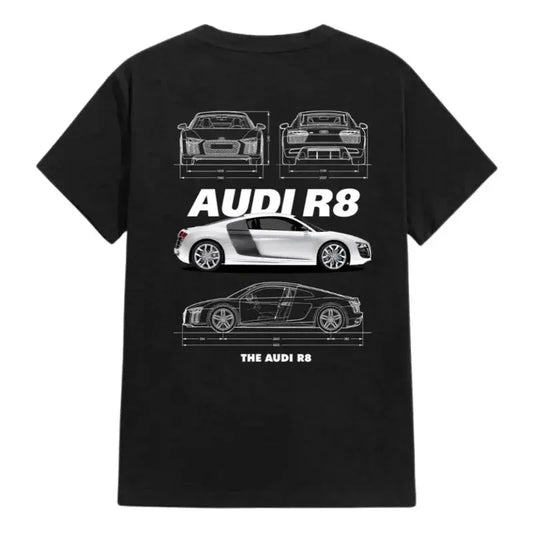 Audi R8 T-Shirt for Drivers Perfect Gift for Motorsport Audi Enthusiasts Blue Moon Fashion House