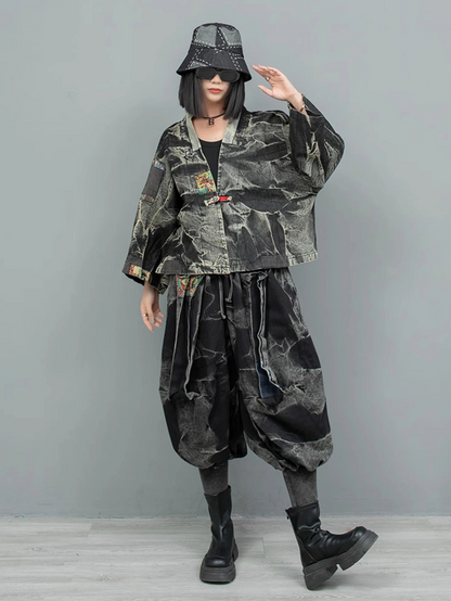 Blue Moon Fashion Personality Trendy  Two-piece Set