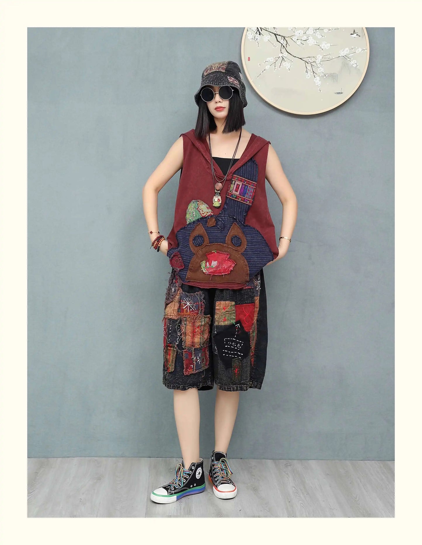 Fashion Denim  HLM  Two-piece Set