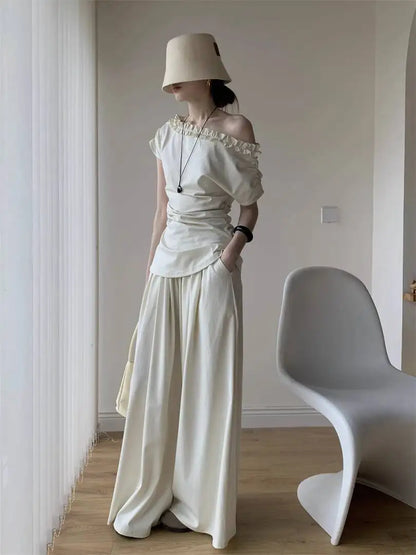Two Pieces  Sana Beige Set