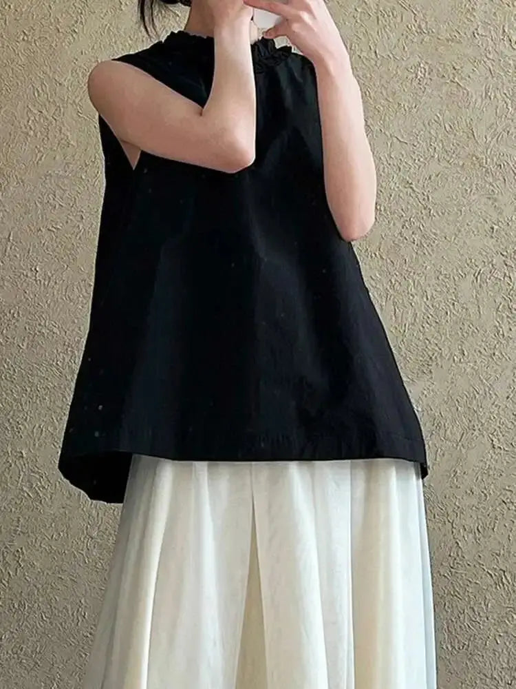 Ruffles Both Side Wear Tank Tops Blue Moon Fashion House