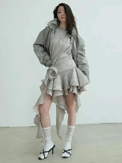 Quinni Gray  Mini Dress