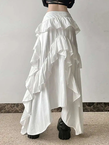 Ruffles Hem  Skirt