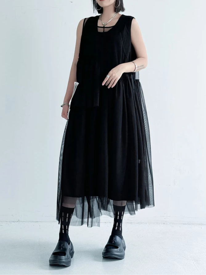 Mesh HP Long Dress
