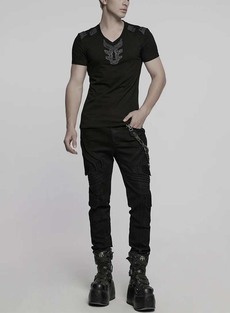 Men's Cyber Punk Short Sleeved Futuristic Avant-garde T-shirt