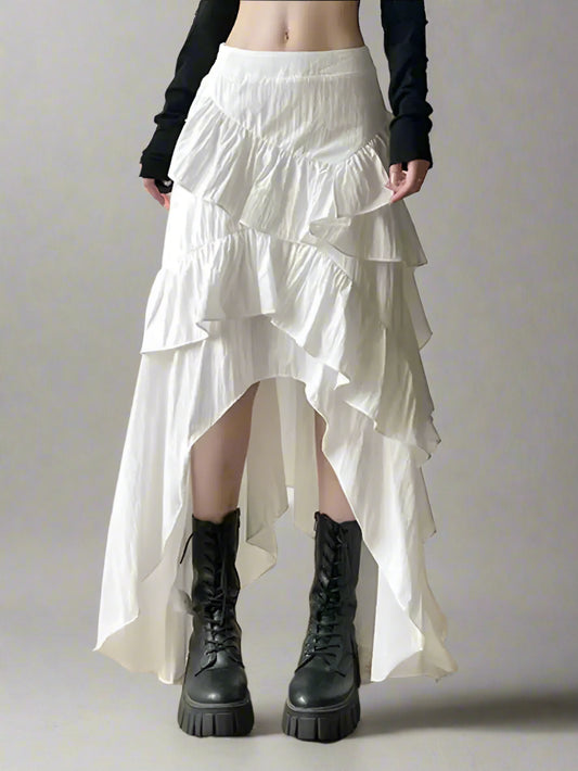 Ruffles Hem  Skirt