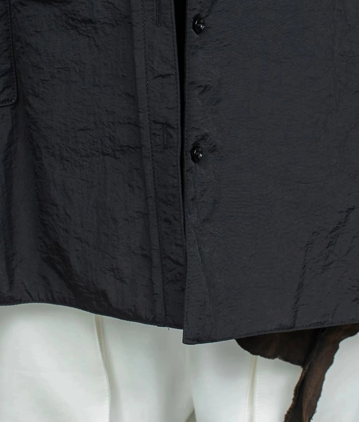 Women's  Cotton Turn-down Collar Large Pockets Midi Length Asymmetrical Jacket Blue Moon Fashion House