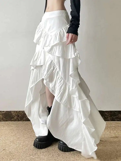 Ruffles Hem  Skirt