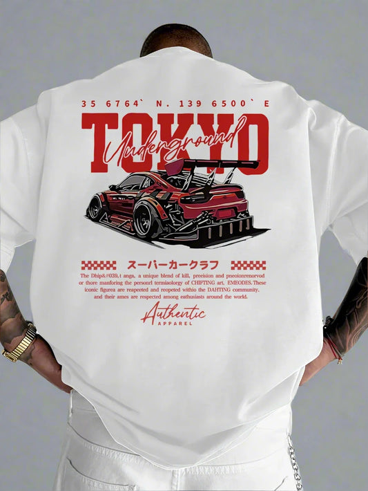 Men's   Casual Loose  Printed T-shirt