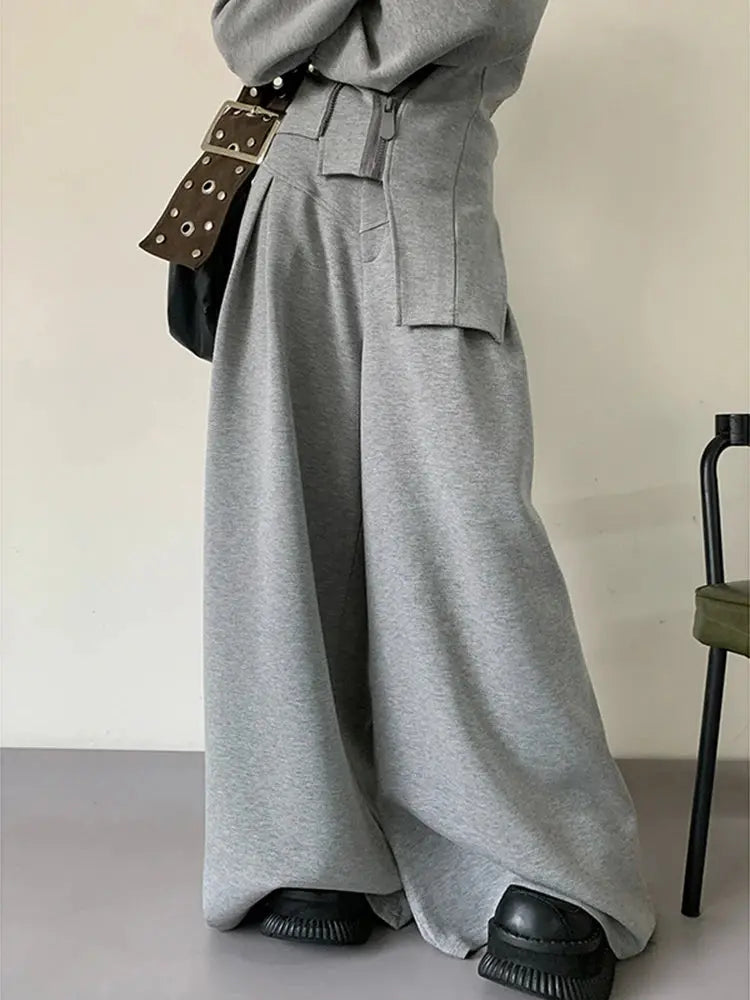 Gray Two Pieces  Mono Set