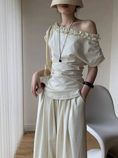 Two Pieces  Sana Beige Set