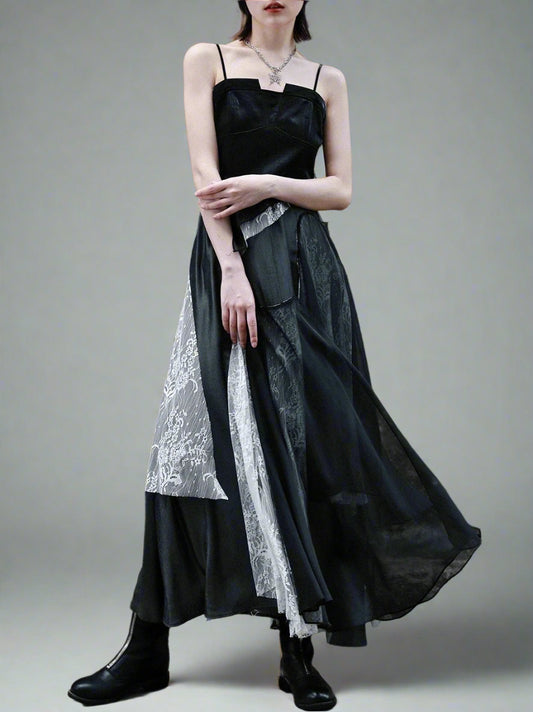 Irregular Suspender Dress
