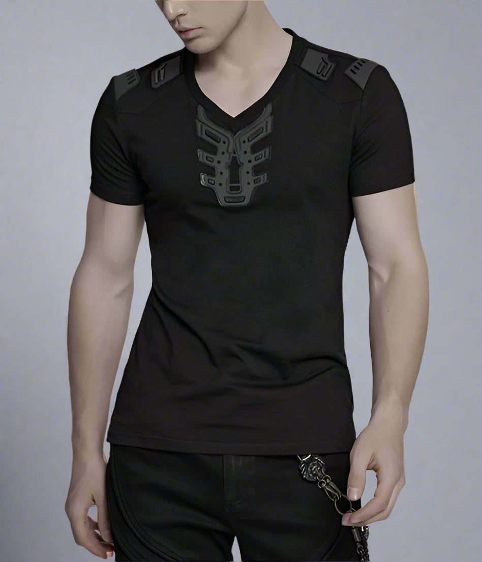 Men's Cyber Punk Short Sleeved Futuristic Avant-garde T-shirt
