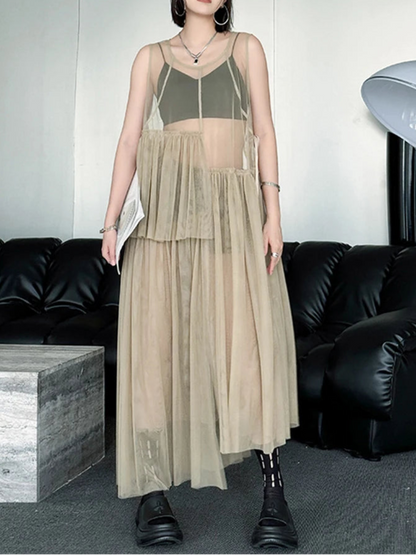 Mesh HP Long Dress