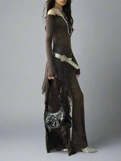 Lace Top-Wide Leg Pants Two Piece Suit