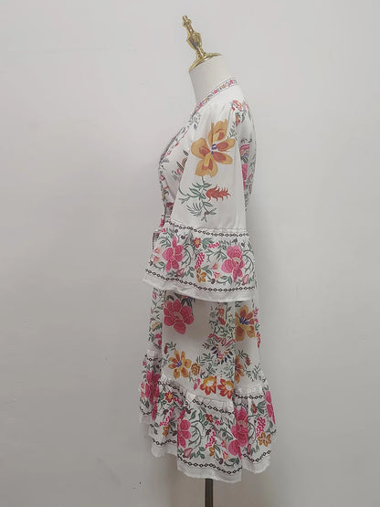Blue Moon Fashion Ukrainian  Print  Mini Dresses