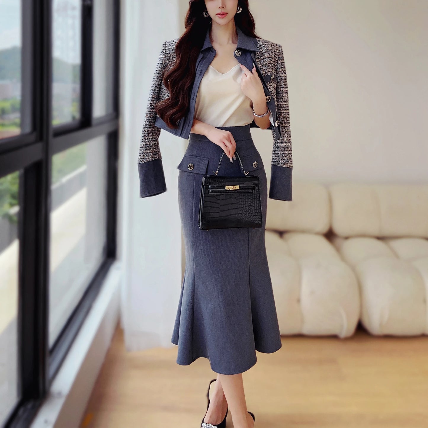 PK Tweed Two Piece Set