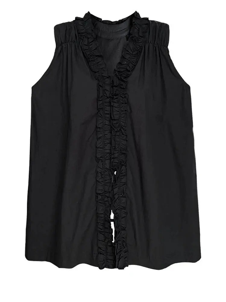 Ruffles Both Side Wear Tank Tops Blue Moon Fashion House