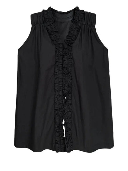 Ruffles Both Side Wear Tank Tops Blue Moon Fashion House