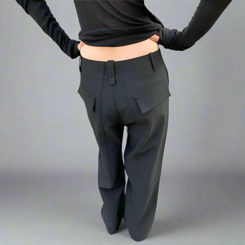 Double Zipper Patchwork Pants
