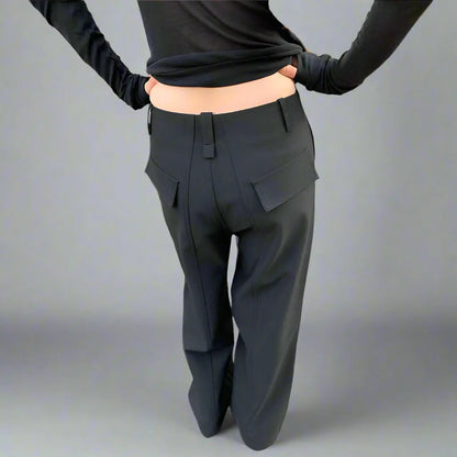 Double Zipper Patchwork Pants