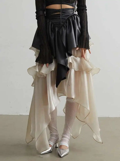 Champagne Glossy  Skirt