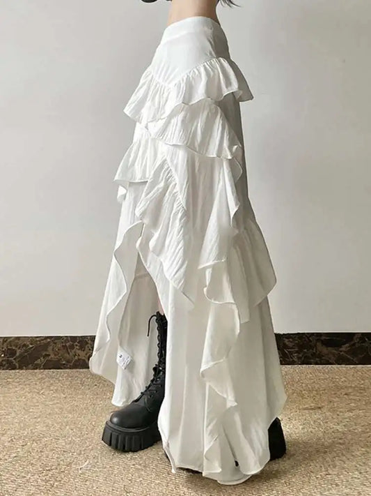 Ruffles Hem  Skirt