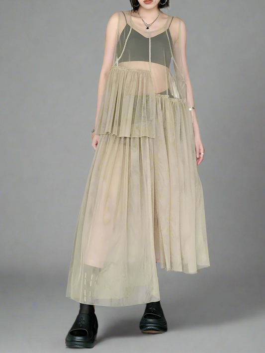Mesh HP Long Dress