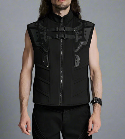 Men's Cyberpunk Wide Shoulder Personalized Vest