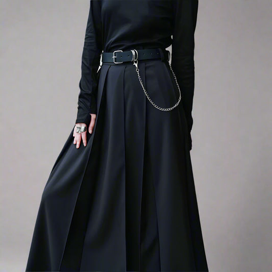 Zana Elegant Mid Length Skirt With Belt!