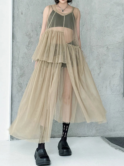 Mesh HP Long Dress