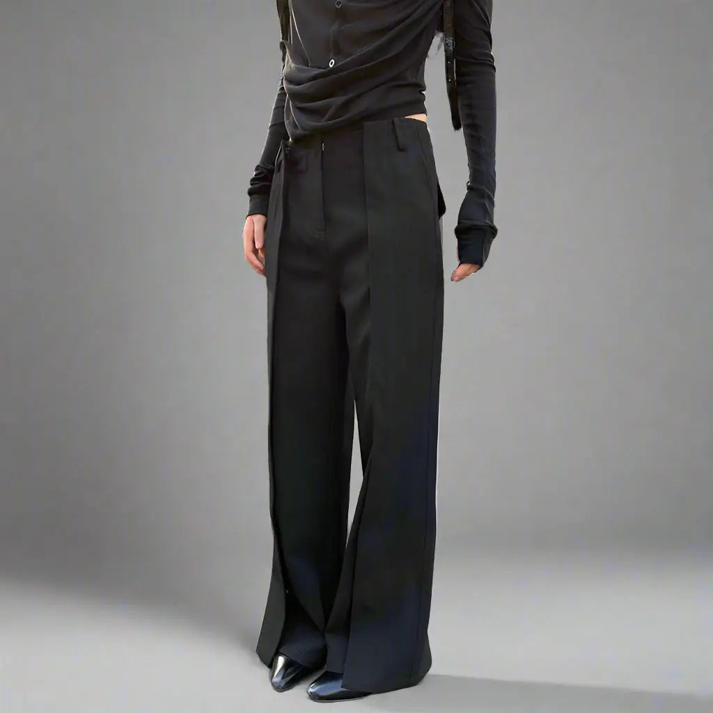 Double Zipper Patchwork Pants