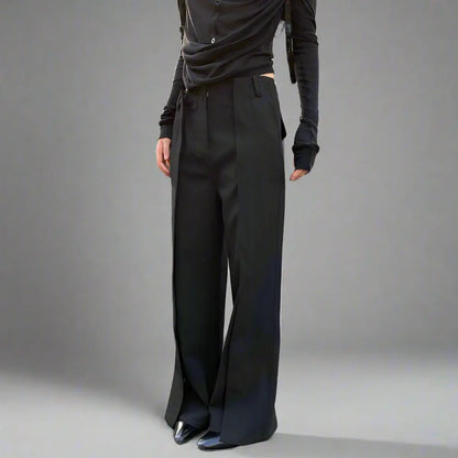 Double Zipper Patchwork Pants