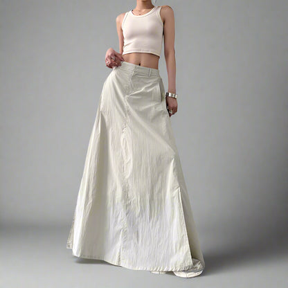 Blue Moon Fashion Temperament Retro Slit Women Cargo Skirts