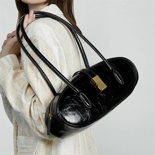 Baguette Genuine Leather Shoulder Bags