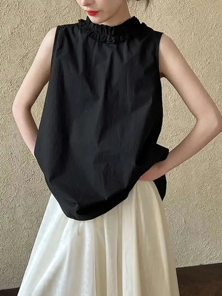 Ruffles Both Side Wear Tank Tops Blue Moon Fashion House