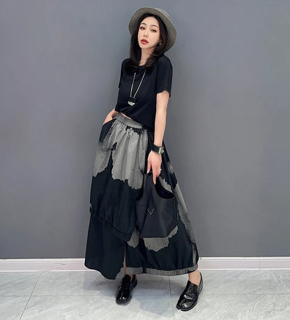 Solo Painted Fashion Streetwear Skirt