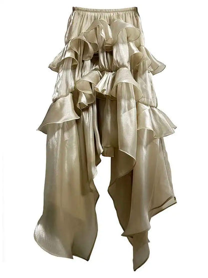 Champagne Glossy  Skirt
