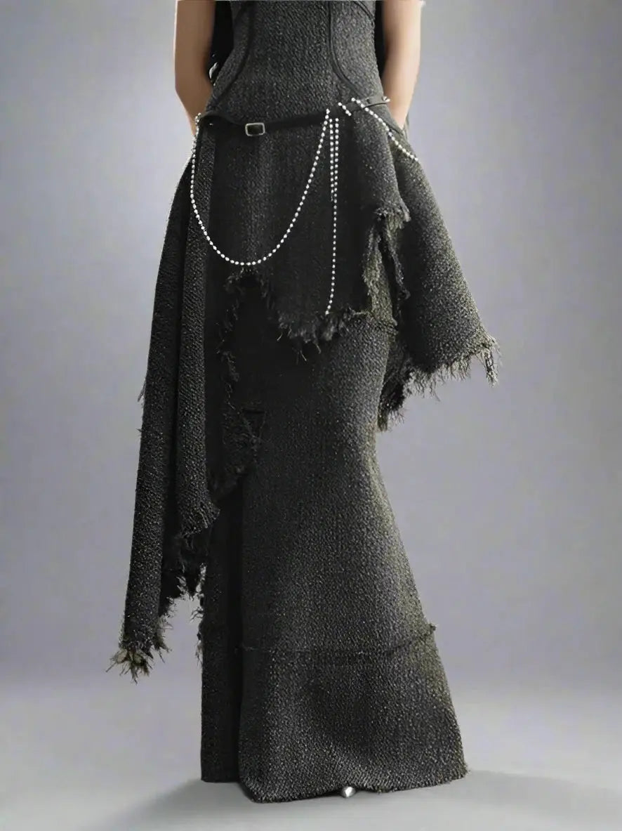 Solo Wool Skirt Autumn 2024 Blue Moon Fashion House