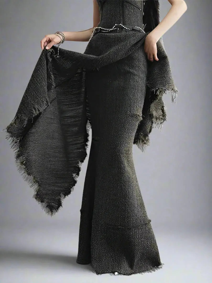 Solo Wool Skirt Autumn 2024 Blue Moon Fashion House